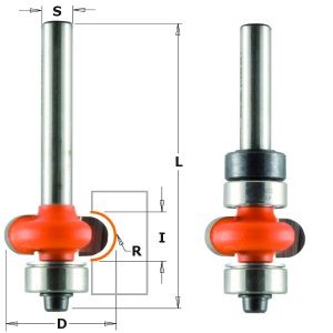 CONVEX BEADING BITS W/BEARING HW Z2 S=6.35 D=19 R=3.2