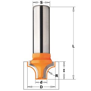 HW DECORATIVE OGEE BIT Z2 S=12,7 D=19X13 R=6,35