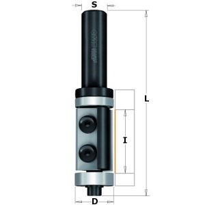 HW FLUSH TRIM BIT W/KNIFE AND BEARING Z2 S=12,7 D= 19X50X110 RH