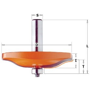 RAISED PANEL BITS W/BEARING HM S=8 D=47.65X9.5