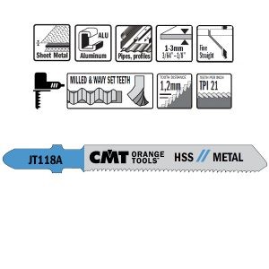 5 JIG SAW BLADES HSS 76×1.2x21TPI (METAL/STRAIGHT/FINE)