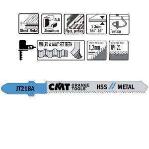 5 JIG SAW BLADES HSS 76×1.2x21TPI (METAL/CURVE/FINE)