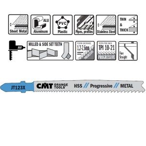 5 JIG SAW BLADES HSS 100×1.2-2.6×21-10TPI(METAL/STRAIGHT/FINE)
