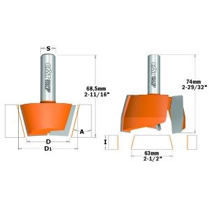 2-PIECE PLUG CUTTER BIT SET FOR REPAIRING HW S=12.7 D=47.6/63X20 RH