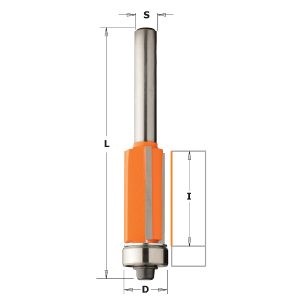 FLUSH TRIM BIT HW Z3 S=6.35 D=12.7X25.4 RH