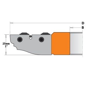 PAIR OF KNIVES FOR CUTTER HEADS 694.012 HW 50X25X2 “E”