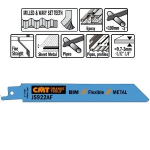 5 SABRE SAW BLADES FOR METALS (BIM) 150x1x24TPI