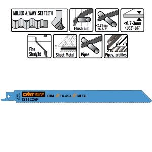 5 SABRE SAW BLADES FOR METALS (BIM) 225x1x24TPI