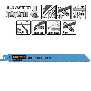 5 SABRE SAW BLADES FOR METALS (BIM) 225×1,4x18TPI