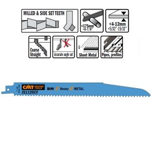 5 SABRE SAW BLADES FOR METALS (BIM) 225×2,9x9TPI