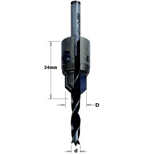 ADJUSTABLE COUNTERSINK HW FOUR DRILL D=3-7 RH