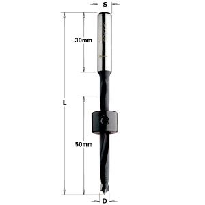 BRAD POINT BIT HW S=8X30 D=5X90 RH