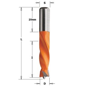 DOWEL DRILL HW S=8X20 D=12 X30X55,5 RH