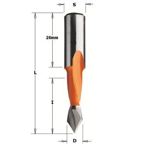 THROUGH HOLE DOWEL DRILL HWS=10X26 D=5X57.5 RH