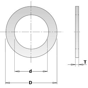 REDUCTION RING FOR SAW BLADES D=22.2-16mm
