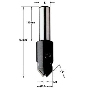 COUNTERSINK HW LT=60 D=6/16 S=10X30 RH