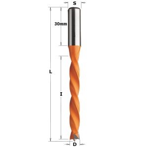 DOWEL DRILL HM LH D=5X105 S=10X30