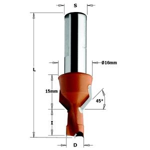HW DOWEL DRILL  W/COUNTERSINK  D=10X13X57.5   S=10X27  RH