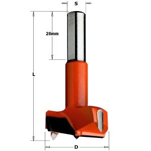 HINGE BORING BIT HW D=25X70 S=10X26 RH