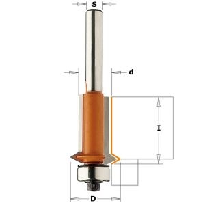 FLUSH & V-GROOVE BIT HW S=6,35 D=12,7X25,4