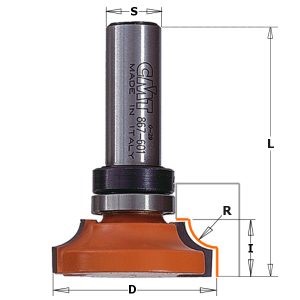 MOLDING BIT W/BRNG HM S=12 D=38.05 R=6.3