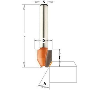 COMBINATION TRIMMER BIT HW S=6 D=12X12,7 30 DEG