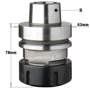 CHUCK WITH COLLET ER40 S=HSK-F63 LH