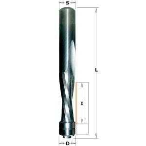 UPCUT SC SPIRAL BIT W/BEARING Z2 S=6mm D=1/4x1x3 HWM RH