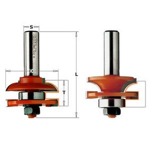 HW RAIL AND STILE BIT SET  D=44,4X22   S=8   (A)