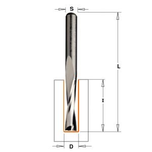 UP-CUT SPIRAL BIT Z2 D3.5X12X60 S=6 HM RE