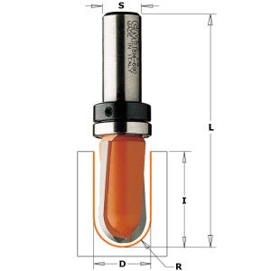 ROUND NOSE BIT W/BRNG HW S=6,35 D=12,7X9,5
