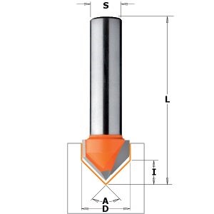 V-GROOVING BIT 90^ HW S=6,35 D=9,5X12,7