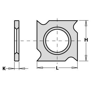 HW-HC STANDARD REPLACEABLE KNIFE (4 CUTTING EDGES) 18X18X2.5MM