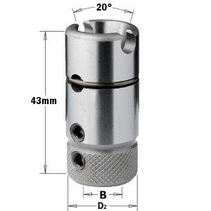 DRILL HOLDER FOR MORBIDELLI MACHINES F=10X20  LT=43  RH-LH