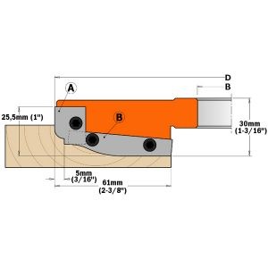 PAIR OF KNIVES FOR REAISED PANEL 20X20X2 (A2) FOR HEADS 694.013