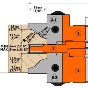 PAIR OF UP KNIVES FOR RAIL & STILE 25X29X2 (C1) FOR HEADS 694.015
