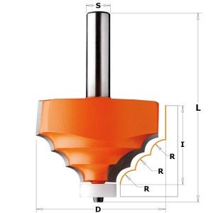 DECORATIVE EDGE BIT FOR CORIAN HW S=12 D=66.7×41.3 R=7.93