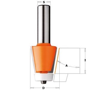 BEVEL CUTTER FOR CORIAN HW S=12 D=28.5×25.4 A=10