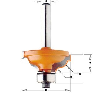 OGEE W/FILLET BIT HW S=6 D=34,2X13