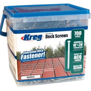 Kreg Stainless Steel Deck Screw - 51mm, #8 Coarse, Pan Head, 700ct