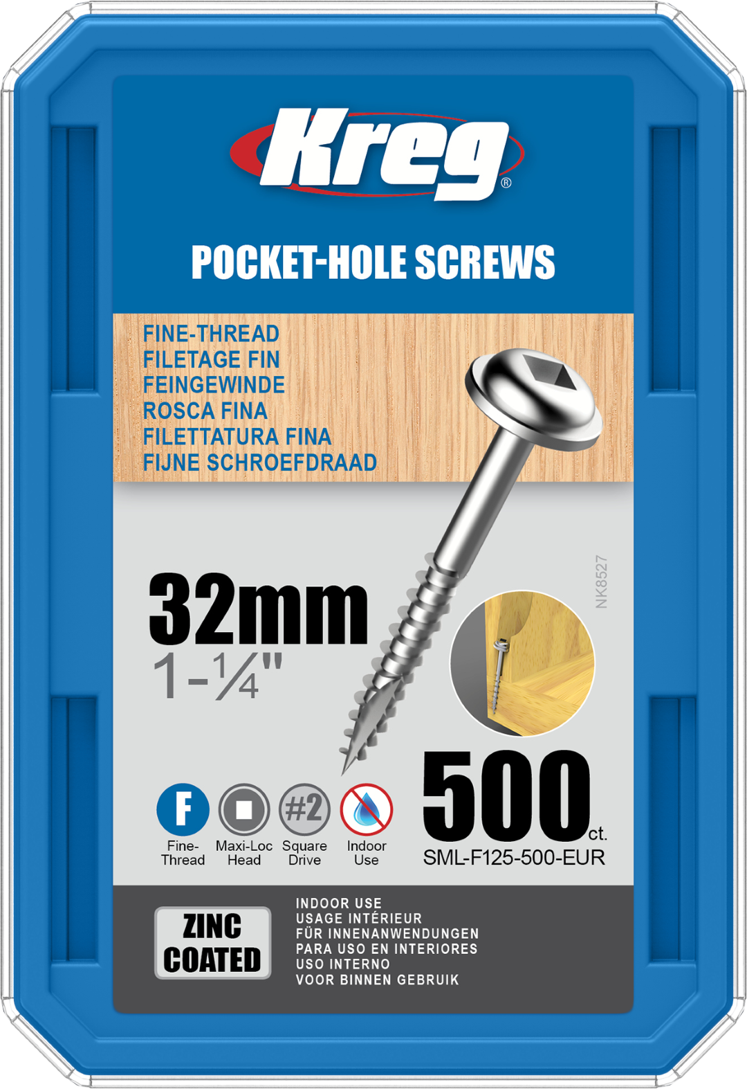 Kreg Pocket Screws - 32mm, #7 Fine, Washer-Head, 500ct - Image 2