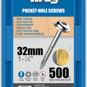 Kreg Pocket Screws - 32mm, #7 Fine, Washer-Head, 500ct